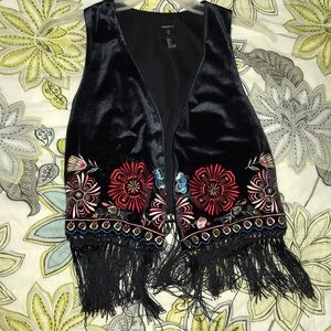 suede velvet vest